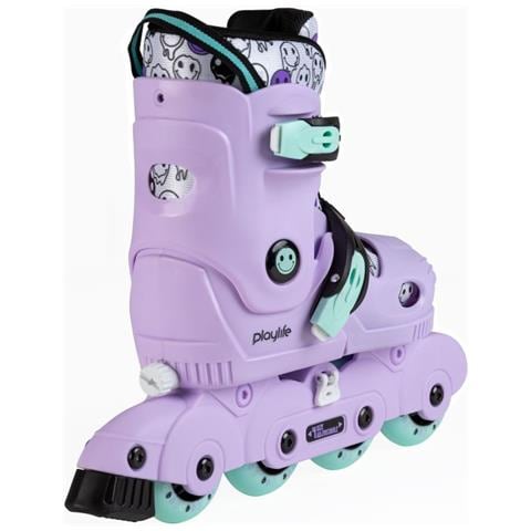 Playlife Pattini in linea regolabili per bambini, modello Cruiser, grigi (taglie 31-34) - Foto 1
