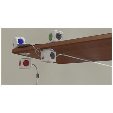 Presa multipla Powercube Extended USB - 4 Uscite Schuko con Cavo e Uscita USB - Foto 2