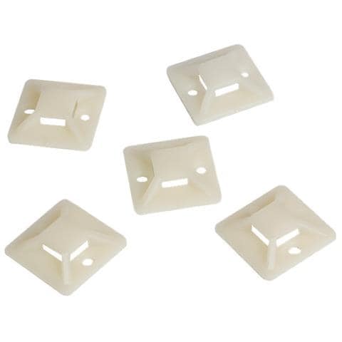ISWT-102 - Supporto Autoadesivo 20x20mm per Fascette 100 Pz Beige - Foto 1