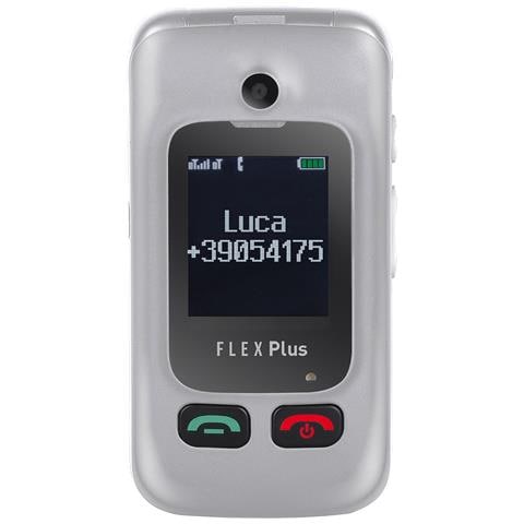 Telefono Cellulare Per Anziani A Conchiglia Con Doppio Display Flex Plus 55 Silver - Foto 2