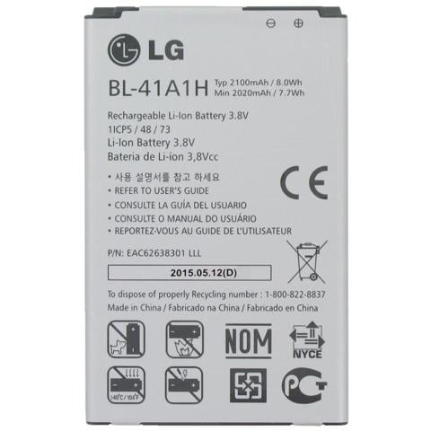 Batteria Ricambio Sostituzione 2100 Mah Lg Optimus F60 D390n Bl-41ah1 Bl41ah1 Nuova Eac62638301 - Foto 1