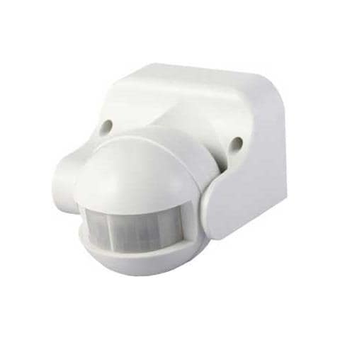 Sensore Di Movimento Infrarossi Crepuscolare Con Funzione Manual Override A Parete 180° Bianco Ip44 Vt-8048 - Sku 1354 - Foto 1