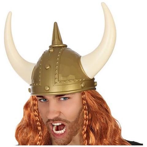 Atosa-60659 Atosa-60659 - Accessorio per travestimento da vikings, casco corno da adulto, unisex, 60659, colore: oro, taglia unica - Foto 1