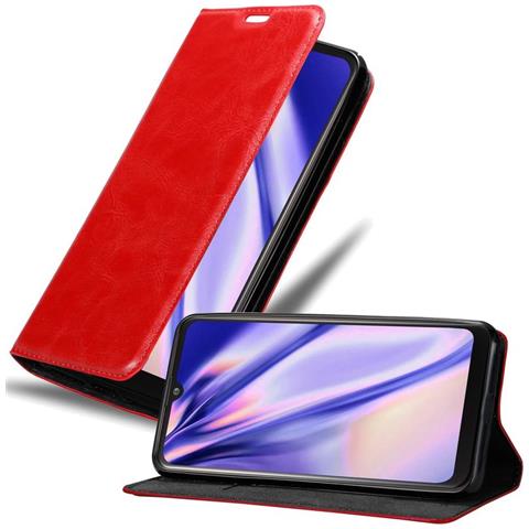 Cadorabo Custodia Compatibile Con Lg K50 In Rosso Mela - Coperchio Protettiva Con Chiusura Magnetica, Funzione Stand E Tasca Per Le Carte - Foto 1