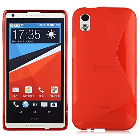 Custodia Compatibile Con Htc Desire 816 In Rosso Cremisi - Coperchio Protettivo In Silicone Tpu Flessibile - Foto 1