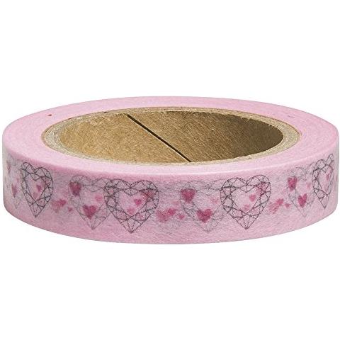 Nastro Adesivo Rosa Con Cuore Origami - 15 M X 1 Cm - Foto 2
