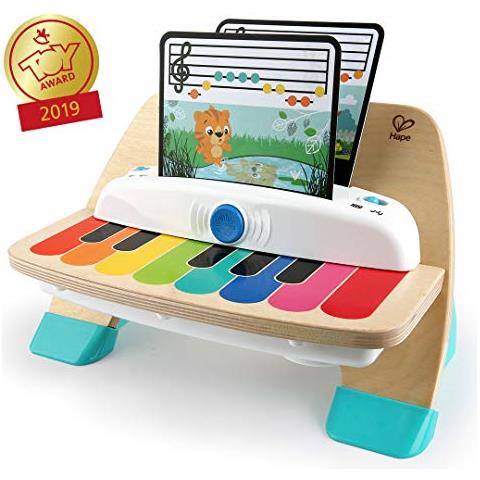 Baby Einstein Hape Magic Touch Piano, Giocattolo Musicale In Legno, Include 3 Spartiti E 6 Canzoni, A Partire Da 12 Mesi - Foto 1