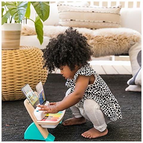 Baby Einstein Hape Magic Touch Piano, Giocattolo Musicale In Legno, Include 3 Spartiti E 6 Canzoni, A Partire Da 12 Mesi - Foto 2