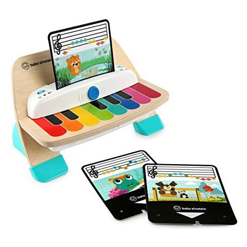 Baby Einstein Hape Magic Touch Piano, Giocattolo Musicale In Legno, Include 3 Spartiti E 6 Canzoni, A Partire Da 12 Mesi - Foto 3