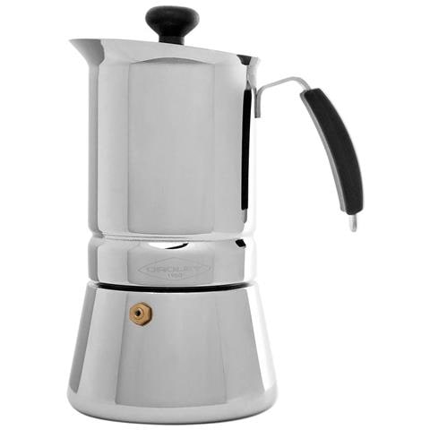 OROLEY Arges Caffettiera Espresso In Acciaio Inox Induzione 4 Tazze Caffè Tutti Tipi Cucine OROLEY Arges Caffettiera Espresso In Acciaio Inox Induzione 4 Tazze Caffè Tutti Tipi Cucine