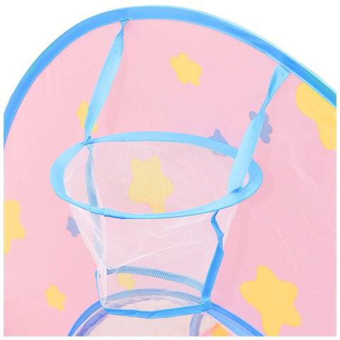 Tenda Da Gioco Per Bambini Rosa Con 250 Palline 301x120x128 Cm - Foto 2