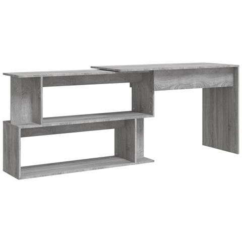 Scrivania Angolare Grigio Sonoma 200x50x76 Cm Legno Multistrato - Foto 1