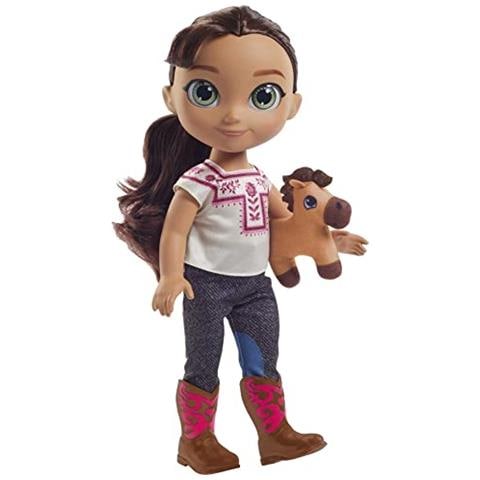 d, Bambola Portafortuna Per Bambina (circa 14 Pollici) In Completo Di Jeans, Parte Superiore In Tessuto Stile Ricamo, Stivali, Personaggio In Peluche Spirit E Spazzola, Ottimo Regalo Per Bambini Dai 3 Anni In Su - Foto 1