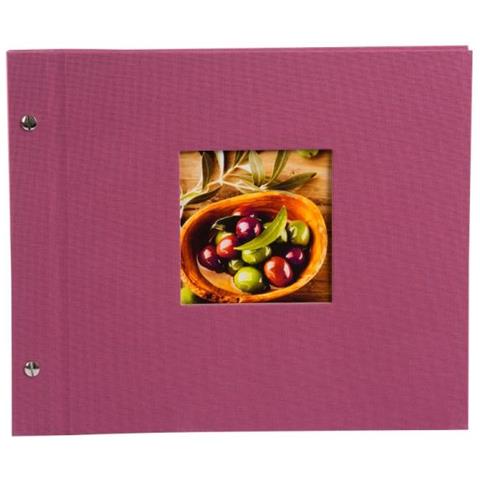 Bella Vista Album Fotografico E Portalistino Fucsia 40 Fogli Rilegatura All'inglese - Foto 1