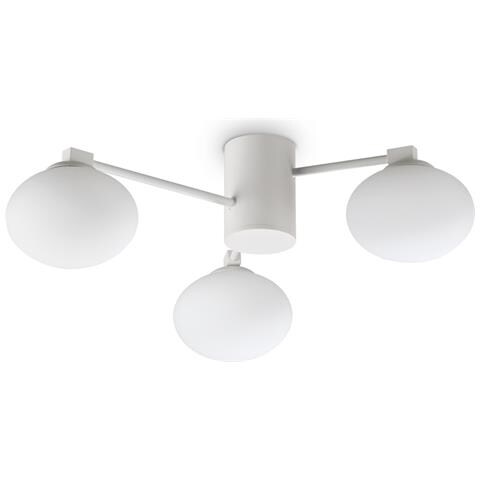 Plafoniera Contemporanea Hermes Metallo Bianco 3 Luci G9 28w 3000k Ip20 - Foto 1