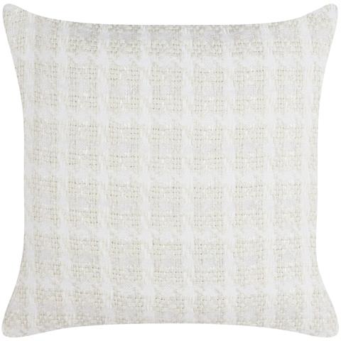 Cuscino Decorativo Douris 45 X 45 Cm Trama Gingham Beige Chiaro - Foto 2