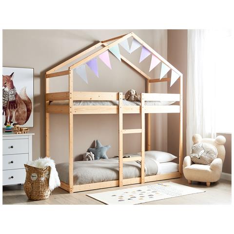 Letto A Castello Legno Chiaro 90 X 200 Cm Labatut - Foto 1