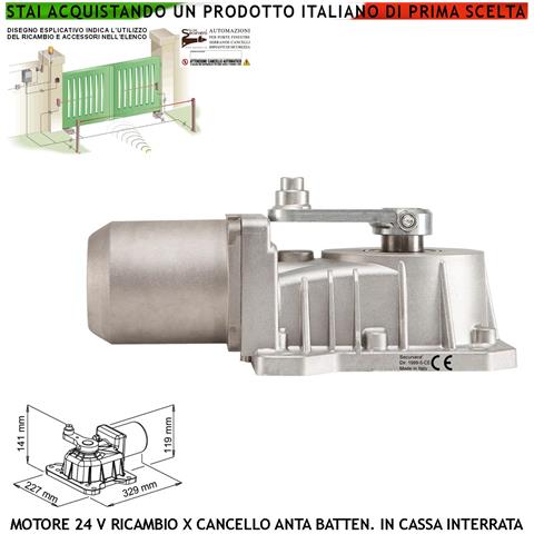 Ricambio Motore Under 24 Vdc Struttura In Alluminio Pressofuso Ingranaggi In Metallo Per Cassa Interrata Sblocco A Chi - Foto 1