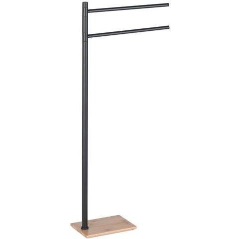 Piantana porta asciugamani TA31 41 TANIA Bamboo e Nero - Foto 1