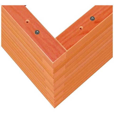 Fioriera Giardino Marrone Cera 70x70x46 Cm Legno Massello Pino - Foto 2