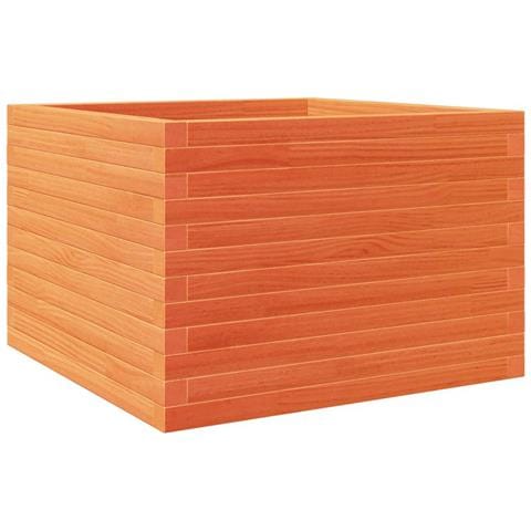 Fioriera Giardino Marrone Cera 70x70x46 Cm Legno Massello Pino - Foto 1