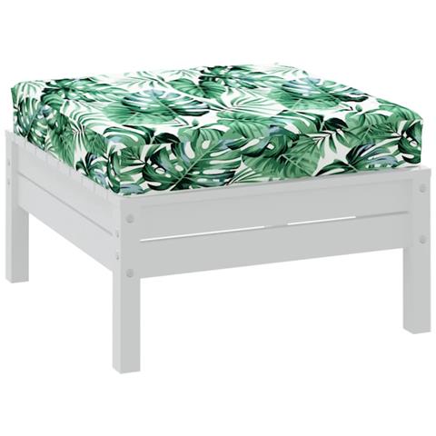 Cuscino Pallet Motivo A Foglie 60x60x10 Cm In Tessuto Oxford - Foto 3