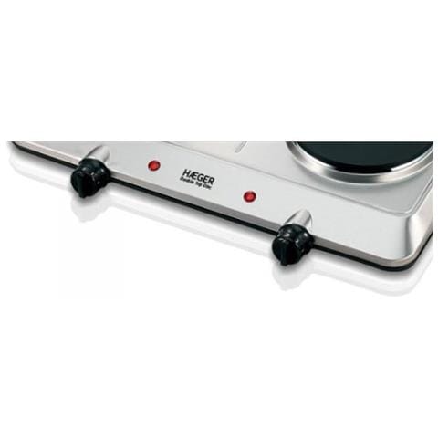 Piano Cottura Elettrica a Libera Installazione con 2 Zone Cottura Colore Acciaio Inossidabile - Foto 2