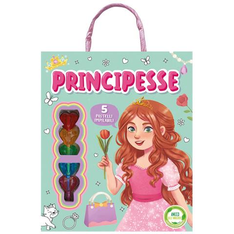 Sandro Cecchi - Principesse. Libro da colorare. Ediz. illustrata. Con 5 pastli - Foto 1