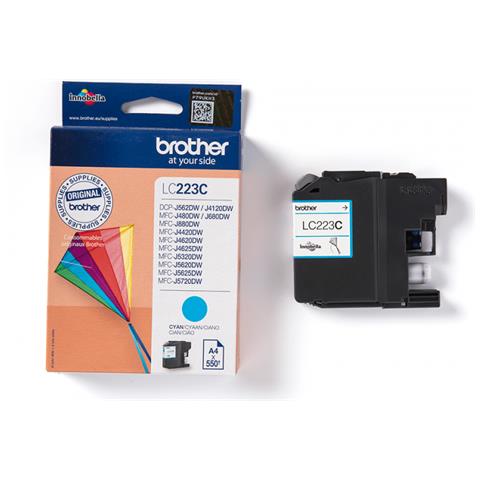 Cartuccia Original Brother D'inchiostro Cyan LC-223C C ~ 550 Pagine - Foto 1