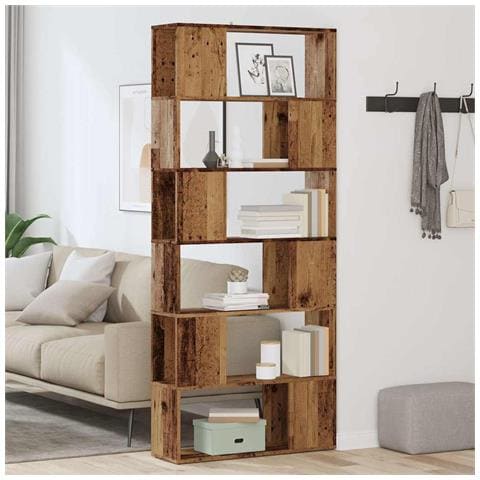 Libreria/divisorio Stanza Legno Antico 80x24x186 Cm - Foto 3