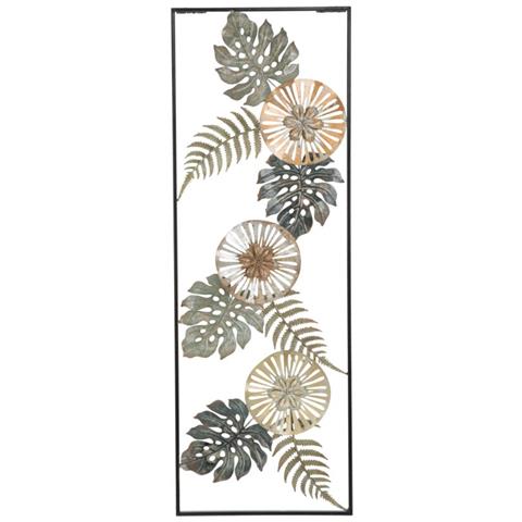 Decorazione In Metallo 3d Foglia 41 - Multicolore - Metallo - 30,5x3x88,5 Cm - Foto 1