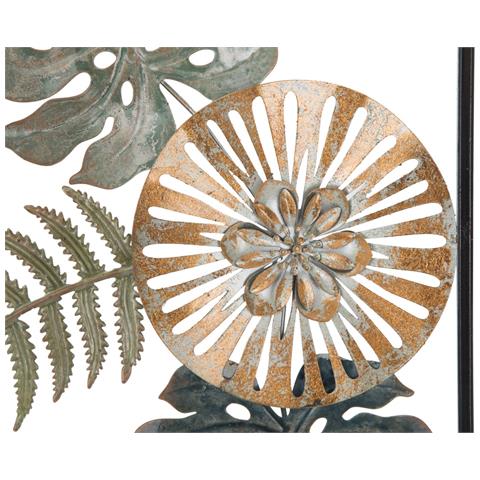 Decorazione In Metallo 3d Foglia 41 - Multicolore - Metallo - 30,5x3x88,5 Cm - Foto 2