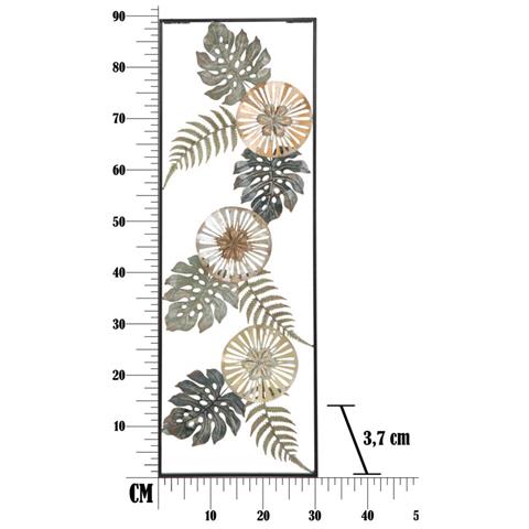 Decorazione In Metallo 3d Foglia 41 - Multicolore - Metallo - 30,5x3x88,5 Cm - Foto 7