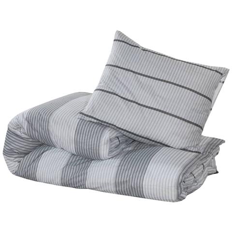 Set Copripiumino Grigio 200x220 Cm In Cotone - Foto 2