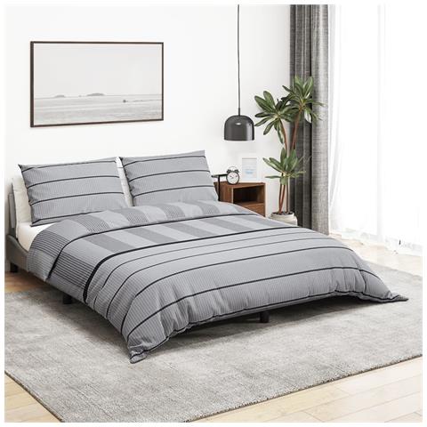 Set Copripiumino Grigio 200x220 Cm In Cotone - Foto 5