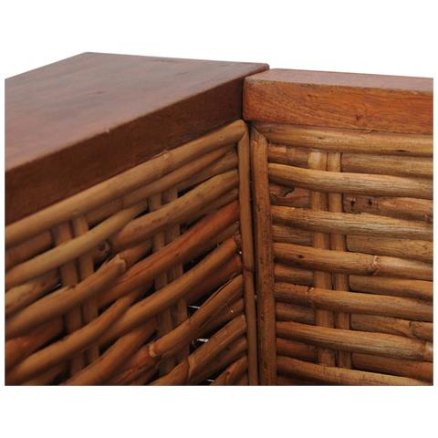 Poltrona Con Cuscini Marrone In Rattan Naturale - Foto 8