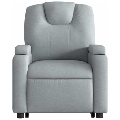 Poltrona Alzapersona Massaggi Reclinabile Grigio Chiaro Tessuto - Foto 9