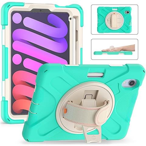 Custodia Per Ipad Pro 5 12.9” Con Supporto E Tracolla Menta - Foto 2