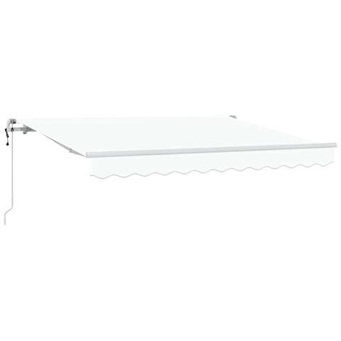 Tenda Retrattile Bianco 350 x 200 cm Poliestere e Alluminio - Foto 1