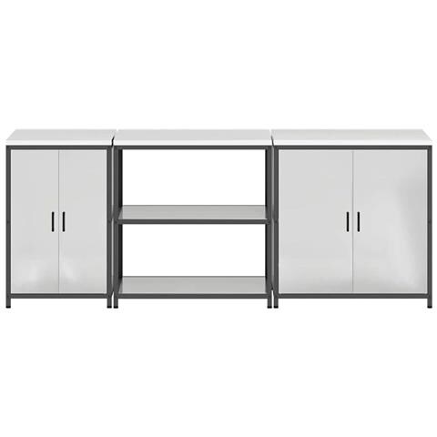 Set di Stoccaggio per Cucina 3 pcs Argento 240 x 50 x 92 cm - Foto 9