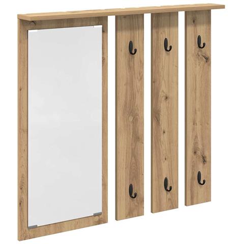 Appendiabiti a muro rovere artigianale 84 x 10 x 80 cm - Foto 1