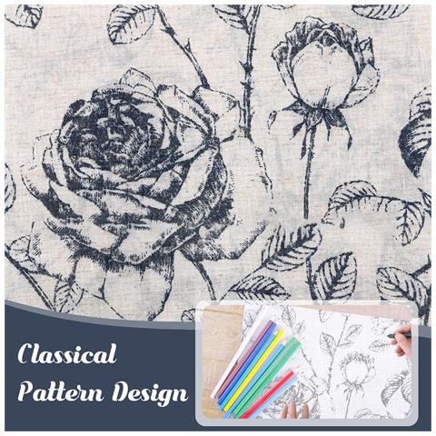 Set Di 2 Tende A Occhielli Con Stampa Effetto Lino - Semi-oscuranti, Design Moderno L - Foto 7