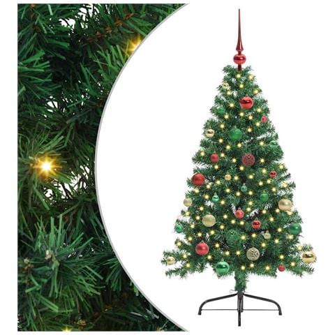 Albero di Natale artificiale con luci integrate Verde 150 cm - Foto 1
