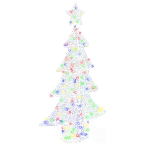Albero di Natale con 160 LED Multicolore 150 cm Acrilico - Foto 1
