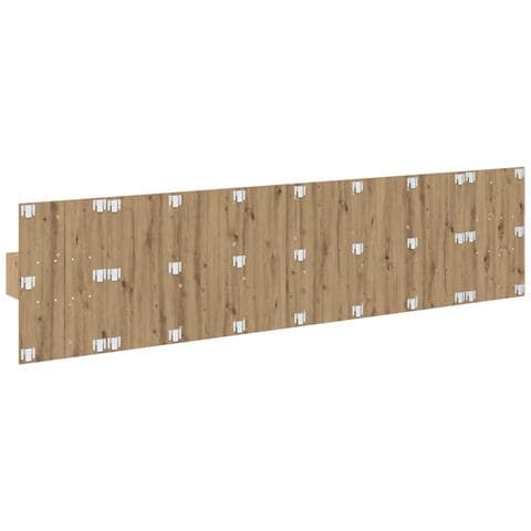 Testata con Comodino 3 pcs Rovere artigianale Legno multistrato - Foto 9