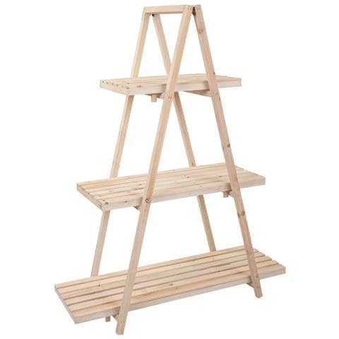Scaffale Espositiva In Legno Marrone 98x38x127h - Foto 1