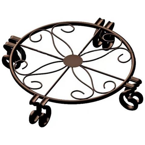 Supporto Grande Rotondo Nero Da Pavimento Per Bonsai - Diametro 30 Cm Bronze - Foto 1