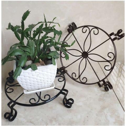 Supporto Grande Rotondo Nero Da Pavimento Per Bonsai - Diametro 30 Cm Bronze - Foto 6