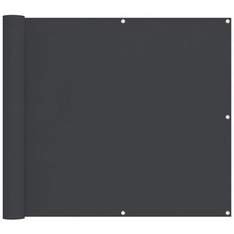 Schermo da balcone Nero 90 x 200 cm Oxford alu rivestito in PU - Foto 1