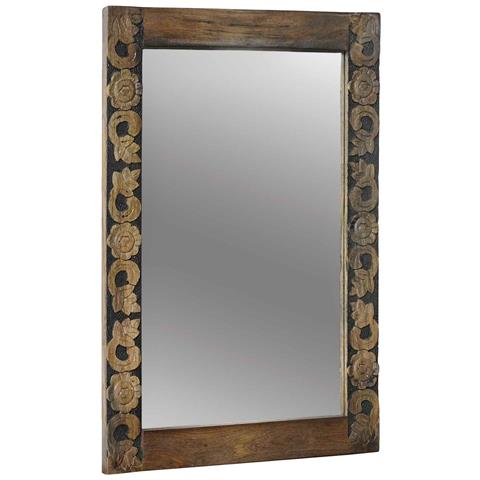 Specchio da parete Rettangolare Marrone Noce 70 x 50 cm - Foto 1